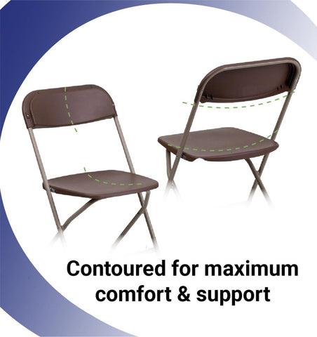 Brown Plastic Folding Chairs