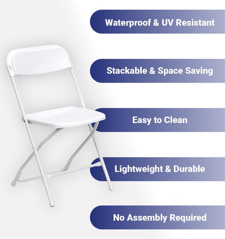 White Plastic Folding Chairs