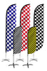 Image of Checkered Color Feather Flag
