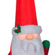 5' Gemmy Airblown Mixed Media Christmas Gnome w/ Curved Hat