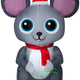 3 1/2' Gemmy Airblown Inflatable Christmas Mouse w/ Santa Hat and Scarf