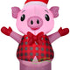 3.5' Gemmy Airblown Christmas Pig in Christmas Vest