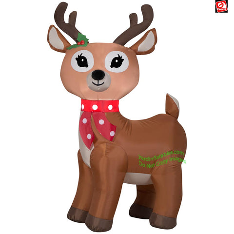 3.5' Gemmy Airblown Inflatable Christmas Reindeer w/ Scarf