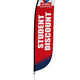 12ft Valvoline "Student Discount" Double Side Feather Flag