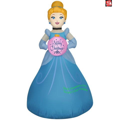 3.5' Gemmy Airblown Inflatable Disney's Christmas Cinderella w/ Ornament