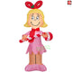 4' Gemmy Airblown Inflatable Christmas Cindy Lou Who Holding A Candy Cane