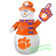 7' Air Blown Inflatable NCAA Clemson Tigers Snowman