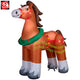 9.5' Gemmy Airblown Inflatable Christmas Clydesdale Horse w/ Wreath on Neck