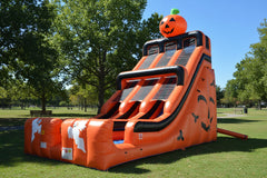 24 Foot Halloween Double Lane Inflatable Slide