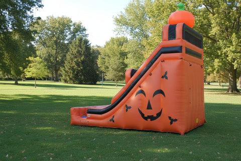 24 Foot Halloween Double Lane Inflatable Slide