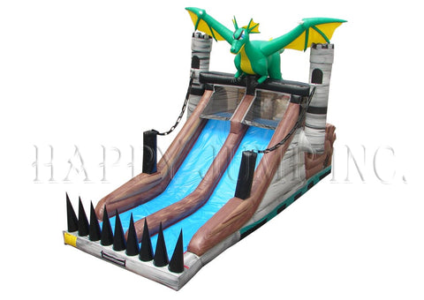 Green Dragon Inflatable Slide