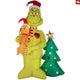 16' Gemmy Airblown Inflatable Colossal Christmas Grinch w/ Max and Christmas Tree Scene