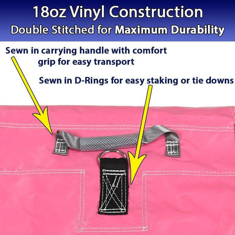 Pink Commercial Vinyl Sandbag for Inflatables, 4 Pack