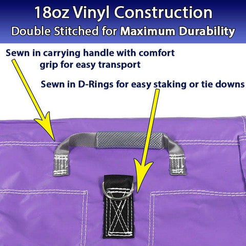 Purple Commercial Vinyl Sandbag for Inflatables, 4 Pack