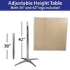 Image of 10-Pack of 36" Square Bistro / Cocktail Tables and Heavy Duty Steel Moving Cart Bundle