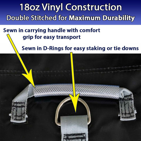 Black Commercial Vinyl Sandbags for Inflatables, 2 Pack