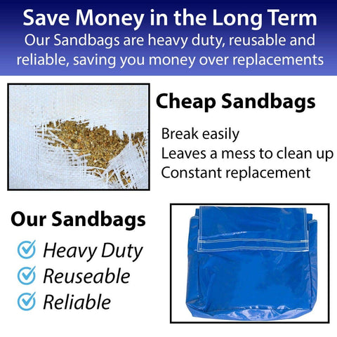 Orange Commercial Vinyl Sandbag for Inflatables, 4 Pack