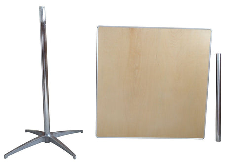 36" Square Adjustable Height Cocktail Bistro Table