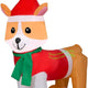 3.5' Gemmy Airblown Inflatable Christmas Corgi w/ Winter Outfit