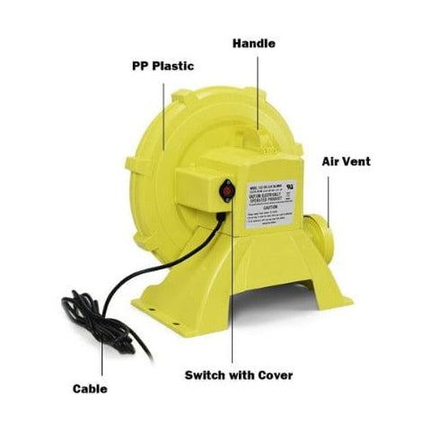 Costway Bounce Blowers 480 W 0.64 HP Air Blower Pump Fan for Inflatable Bounce House by Costway 6940350843787 59327061 480 W 0.64 HP Air Blower Pump Fan for Inflatable Bounce House Costway