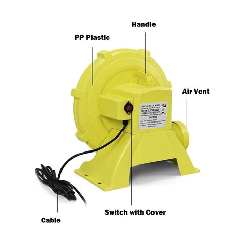 Costway Bounce Blowers 735 W 1.0 HP Air Blower Pump Fan for Inflatable Bounce House by Costway 6952938339858 46053812 735 W 1.0 HP Air Blower Pump Fan for Inflatable Bounce House Costway