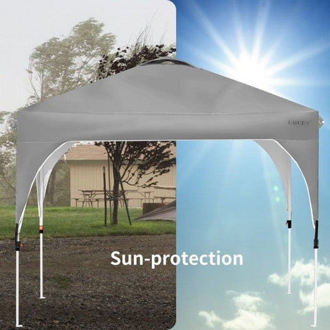 Costway Canopies & Gazebos 10 Feet x 10 Feet Outdoor Pop-up Camping Canopy Tent with Roller Bag by Costway 10 Feet x 10 Feet Outdoor Pop-up Camping Canopy Tent with Roller Bag