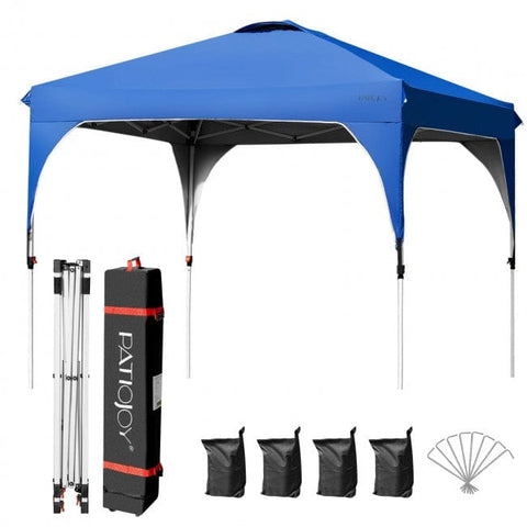 Costway Canopies & Gazebos 10 Feet x 10 Feet Outdoor Pop-up Camping Canopy Tent with Roller Bag by Costway 10 Feet x 10 Feet Outdoor Pop-up Camping Canopy Tent with Roller Bag