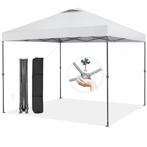 Costway Canopies & Gazebos 10 x 10 Feet Foldable Outdoor Instant Pop-up Canopy with Carry Bag by Costway 10 x 10 Feet Foldable Outdoor Instant Pop-up Canopy with Carry Bag 