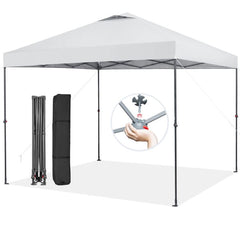 10 x 10 Feet Foldable Outdoor Instant Pop-up Canopy with Carry Bag by Costway