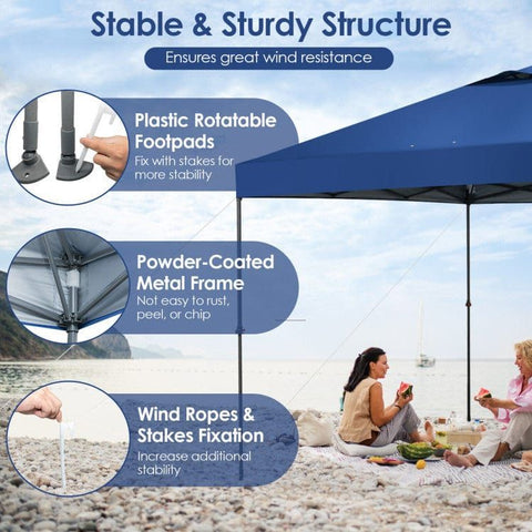 Costway Canopies & Gazebos 10 x 10 Feet Foldable Outdoor Instant Pop-up Canopy with Carry Bag by Costway 10 x 10 Feet Foldable Outdoor Instant Pop-up Canopy with Carry Bag 