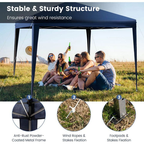 Costway Canopies & Gazebos 10 x 10 Feet Outdoor Pop-up Patio Canopy for Beach and Camp by Costway