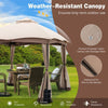 Image of Costway Canopies & Gazebos 10 X 10 Feet Patio Double-Vent Gazebo with Privacy Netting and 4 Sandbags by Costway 16953278 10 X 10 Feet Patio Double-Vent Gazebo w/ Privacy Netting & 4 Sandbags 