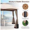 Image of Costway Canopies & Gazebos 10 X 10 Feet Patio Double-Vent Gazebo with Privacy Netting and 4 Sandbags by Costway 16953278 10 X 10 Feet Patio Double-Vent Gazebo w/ Privacy Netting & 4 Sandbags 