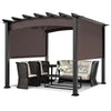 Image of Costway Canopies & Gazebos 10 x 10 Feet Patio Pergola Gazebo Sun Shade Shelter with Retractable Canopy by Costway 79581236 10 x 10 Feet Patio Pergola Gazebo Sun Shade Shelter Retractable Canopy