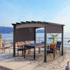 Image of Costway Canopies & Gazebos 10 x 10 Feet Patio Pergola Gazebo Sun Shade Shelter with Retractable Canopy by Costway 79581236 10 x 10 Feet Patio Pergola Gazebo Sun Shade Shelter Retractable Canopy