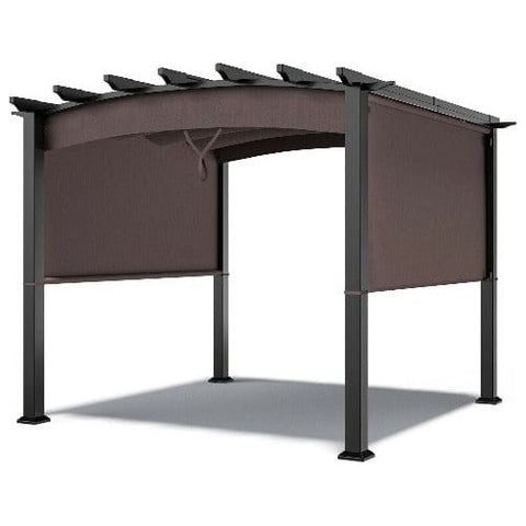 Costway Canopies & Gazebos 10 x 10 Feet Patio Pergola Gazebo Sun Shade Shelter with Retractable Canopy by Costway 79581236 10 x 10 Feet Patio Pergola Gazebo Sun Shade Shelter Retractable Canopy