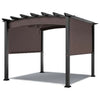 Image of Costway Canopies & Gazebos 10 x 10 Feet Patio Pergola Gazebo Sun Shade Shelter with Retractable Canopy by Costway 79581236 10 x 10 Feet Patio Pergola Gazebo Sun Shade Shelter Retractable Canopy