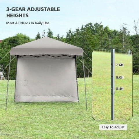 Costway Canopies & Gazebos 10 x 10 Feet Pop Up Tent Slant Leg Canopy with Roll-up Side Wall by Costway 10 x 10 Feet Pop Up Tent Slant Leg Canopy w/ Roll-up Side Wall Costway