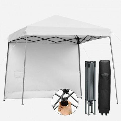 Costway Canopies & Gazebos 10 x 10 Feet Pop Up Tent Slant Leg Canopy with Roll-up Side Wall by Costway 10 x 10 Feet Pop Up Tent Slant Leg Canopy w/ Roll-up Side Wall Costway