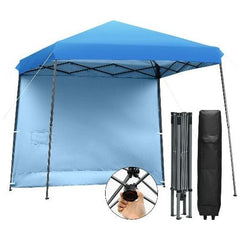 Costway Canopies & Gazebos 10 x 10 Feet Pop Up Tent Slant Leg Canopy with Roll-up Side Wall by Costway 10 x 10 Feet Pop Up Tent Slant Leg Canopy w/ Roll-up Side Wall Costway