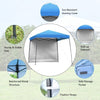 Image of 10 x 10 Feet Pop Up Tent Slant Leg Canopy with Roll-up Side Wall by Costway