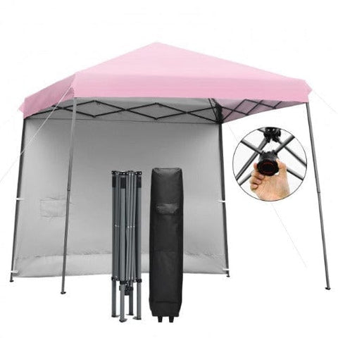 Costway Canopies & Gazebos 10 x 10 Feet Pop Up Tent Slant Leg Canopy with Roll-up Side Wall by Costway 10 x 10 Feet Pop Up Tent Slant Leg Canopy w/ Roll-up Side Wall Costway