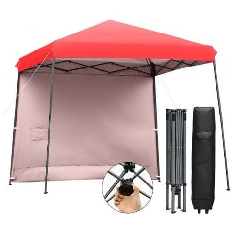 Costway Canopies & Gazebos 10 x 10 Feet Pop Up Tent Slant Leg Canopy with Roll-up Side Wall by Costway 10 x 10 Feet Pop Up Tent Slant Leg Canopy w/ Roll-up Side Wall Costway