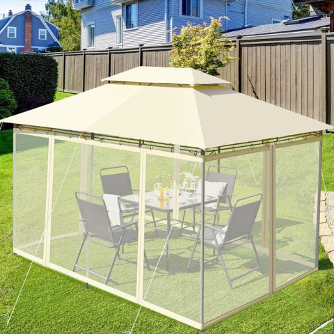 Costway Canopies & Gazebos 10 x 13 Feet Tent Canopy Shelter with Removable Netting Sidewall by Costway 10 x 13 Feet Tent Canopy Shelter with Removable Netting Sidewall