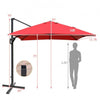 Image of Costway Canopies & Gazebos 10 x 13 Rectangular Cantilever Umbrella with 360° Rotation Function by Costway 10x13 Rectangular Cantilever Umbrella 360°Rotate Costway SKU#78512690