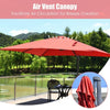 Image of Costway Canopies & Gazebos 10 x 13 Rectangular Cantilever Umbrella with 360° Rotation Function by Costway 10x13 Rectangular Cantilever Umbrella 360°Rotate Costway SKU#78512690