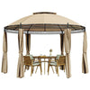 Image of Costway Canopies & Gazebos 11.5 Feet Outdoor Patio Round Dome Gazebo Canopy Shelter with Double Roof Steel by Costway 30947165 11.5 Feet Patio Round Dome Gazebo Canopy Shelter Double Roof Steel