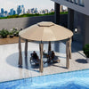 Image of Costway Canopies & Gazebos 11.5 Feet Outdoor Patio Round Dome Gazebo Canopy Shelter with Double Roof Steel by Costway 30947165 11.5 Feet Patio Round Dome Gazebo Canopy Shelter Double Roof Steel