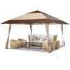 Image of Costway Canopies & Gazebos 13 x 13 Feet Pop-Up Feet Patio Gazebo with Wheels by Costway 63749825