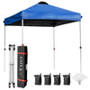 Image of 6.6 Feet x 6.6 Feet Outdoor Pop Up Camping Canopy Tent with Roller Bag by Costway